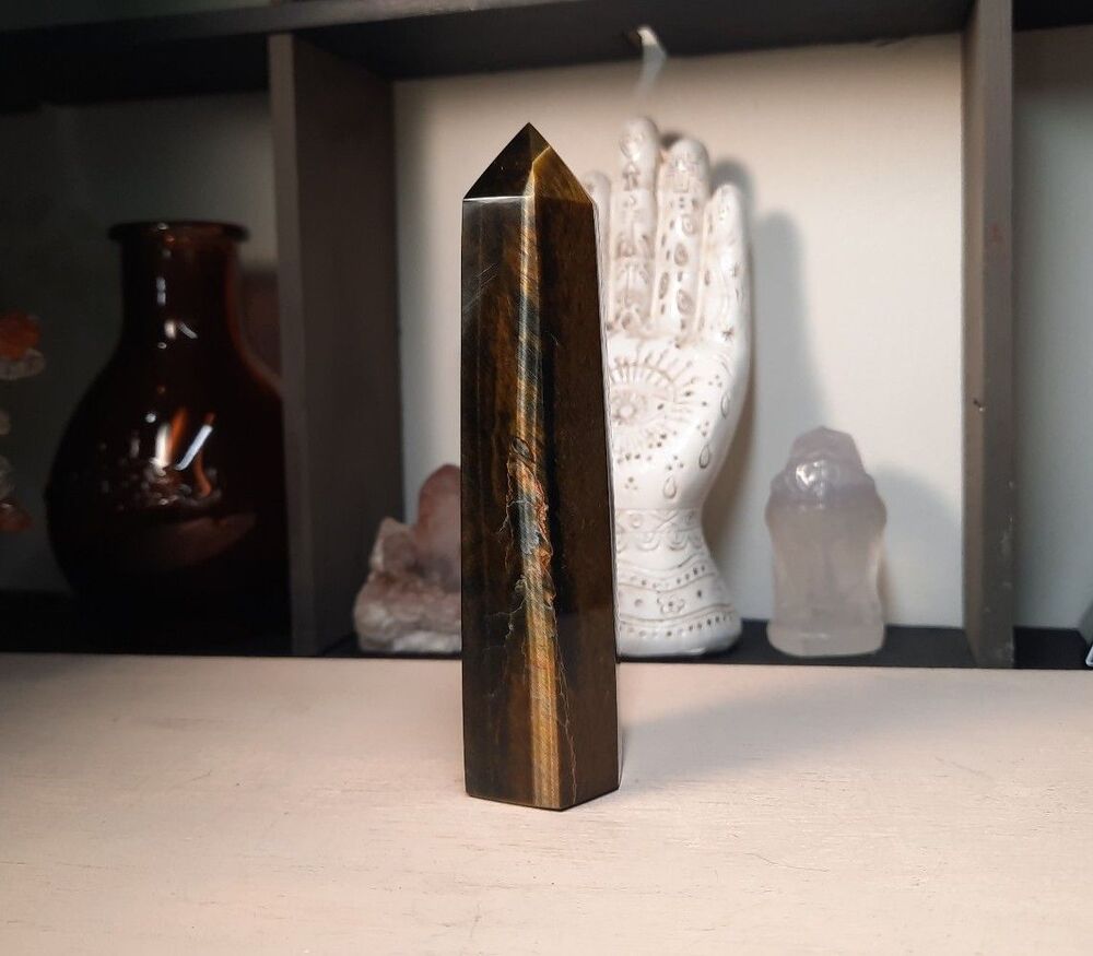 Tigers Eye Quartz Crystal Tower